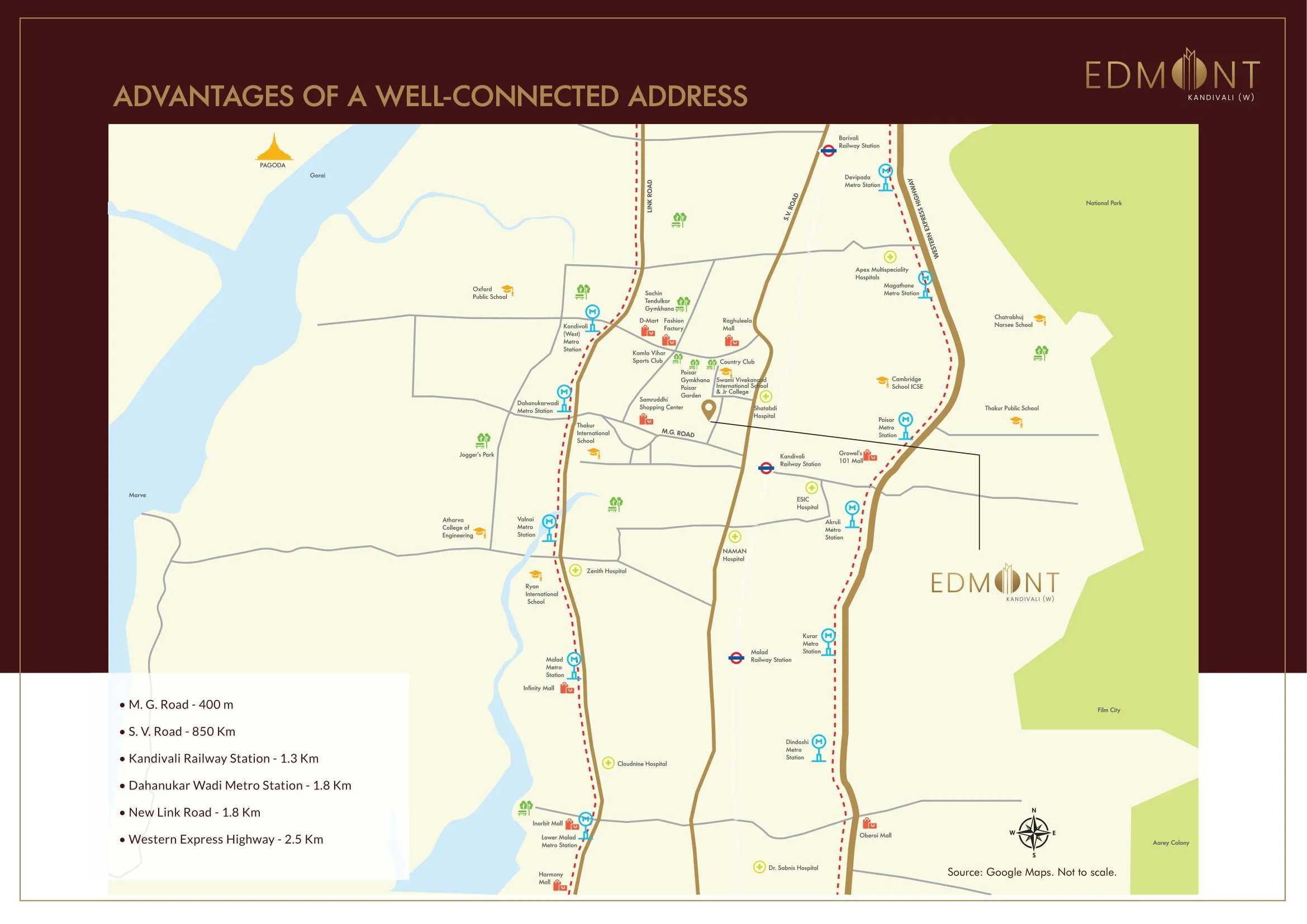 Edmont Aurelia Map View at Kandivali West Mumbai - By Ashwin Sheth Group - Proptyhub