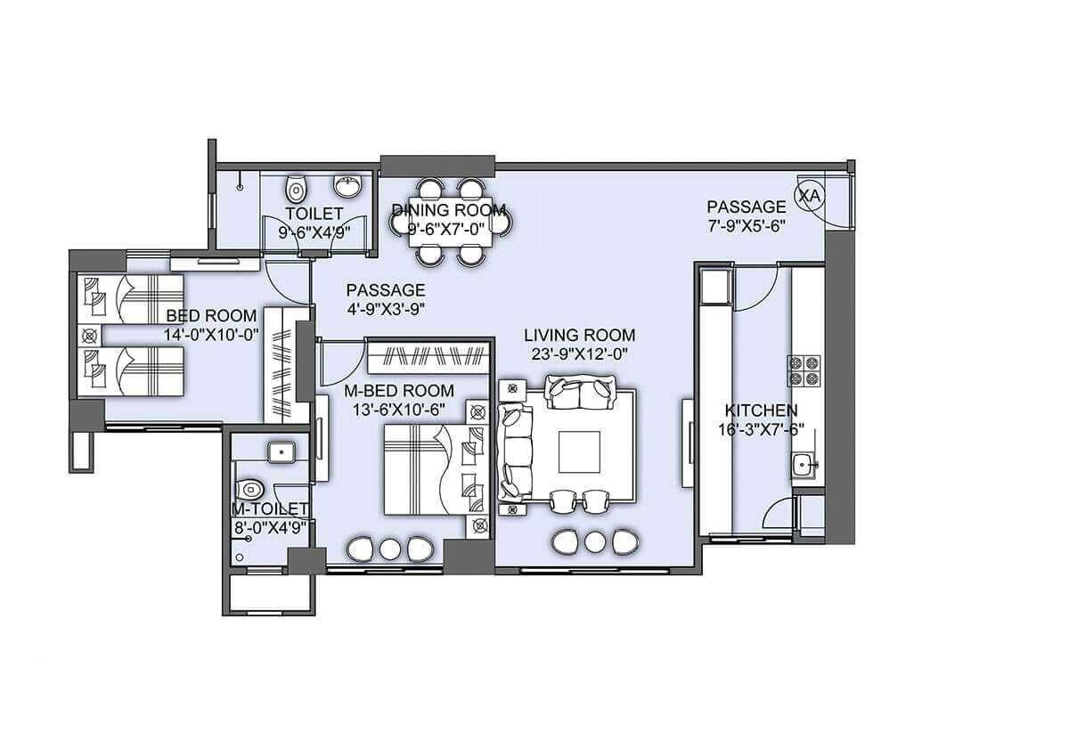 Rivali Park -By CCI Projects - in Borivali East - Flat - 2 BHK - 654 sqft - Floor Plan - ProptyHub
